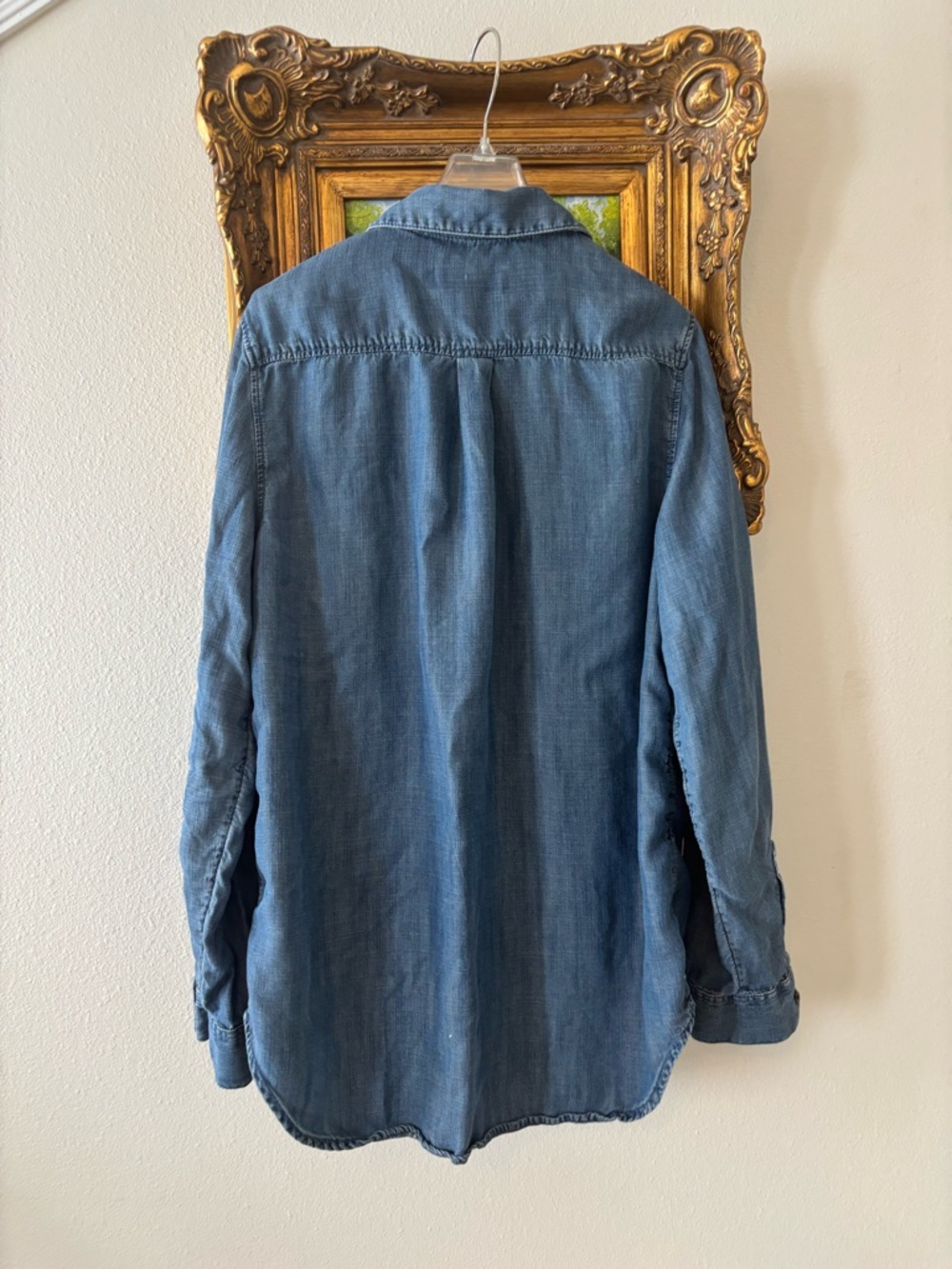 Banana Republic Chambray Boyfriend Fit Button Up Shirt - Picture 4 of 6